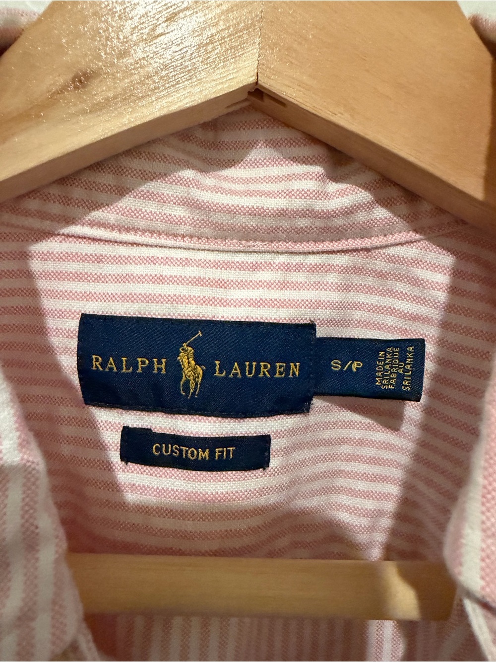 Ralph Lauren Pinstripe Oxford Shirt Pink Size Small Button Up Preppy 100% Cotton - Picture 6 of 13